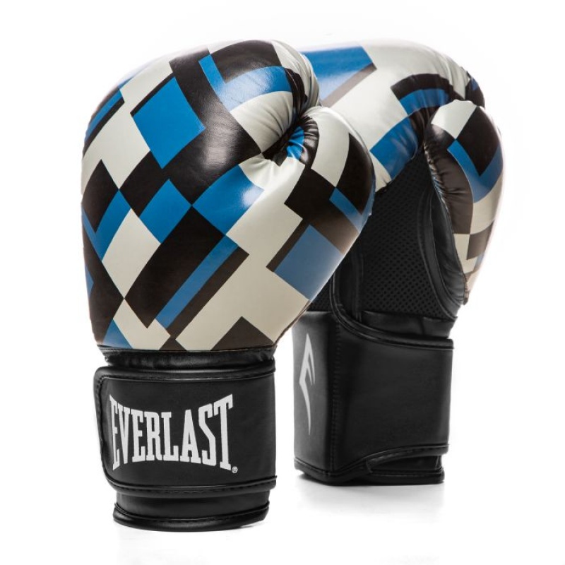 Blue Black Everlast Spark Training Unisex Boxing Gloves | 02981HQLN