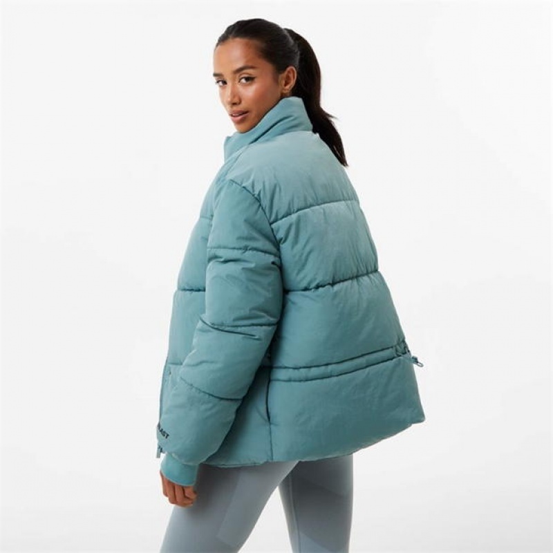 Blue Everlast Baffle Women's Jackets | 36497MYSJ