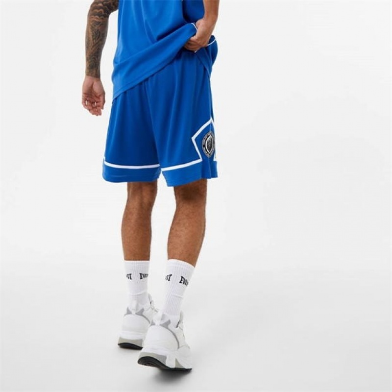 Blue Everlast Basketball Panel Men's Shorts | 40316VHNU