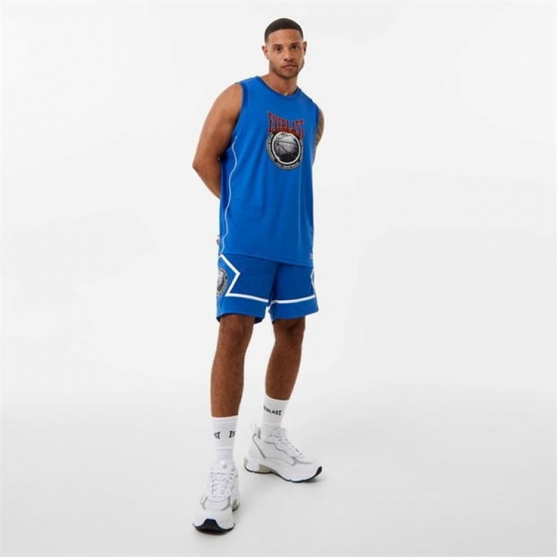 Blue Everlast Basketball Panel Men's Shorts | 40316VHNU