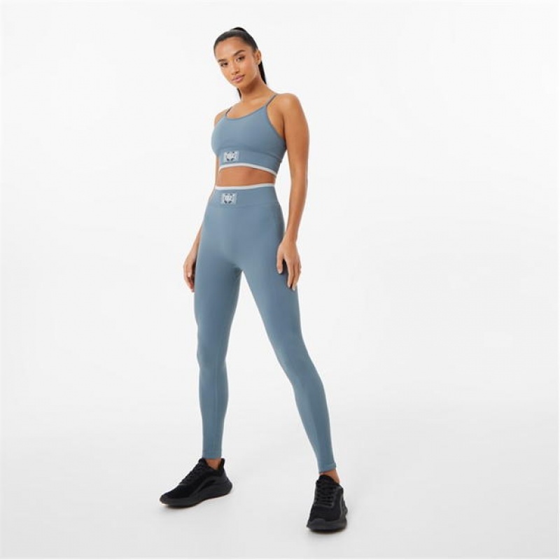 Blue Everlast Boxing Women's Legging | 58397DMSQ