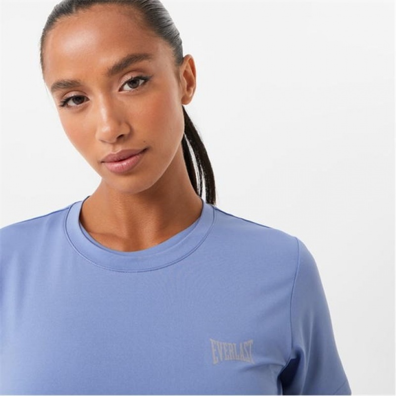 Blue Everlast Crew Fit Women's T-Shirt | 17453INFJ