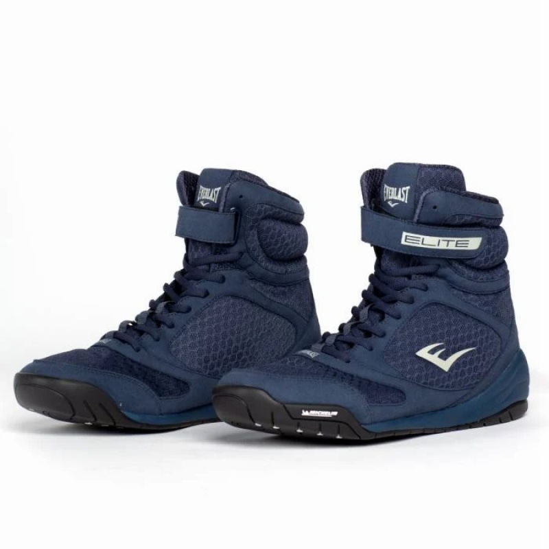 Blue Everlast Elite 2 Men's Boxing Shoes | 38964PHEA