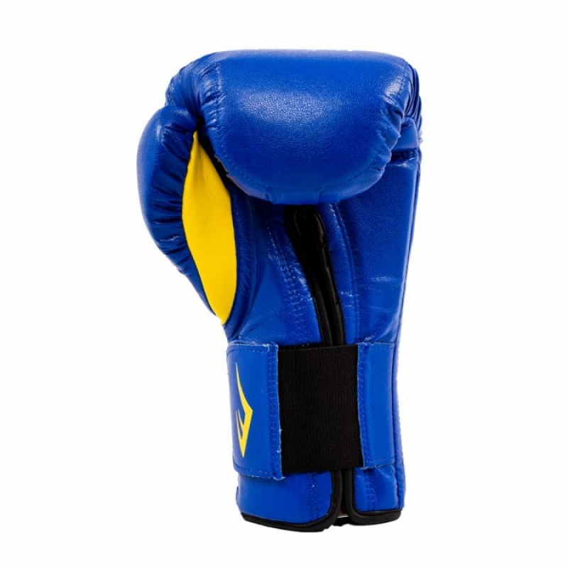 Blue Everlast Elite Hook & Loop Training Unisex Boxing Gloves | 03147QFOJ