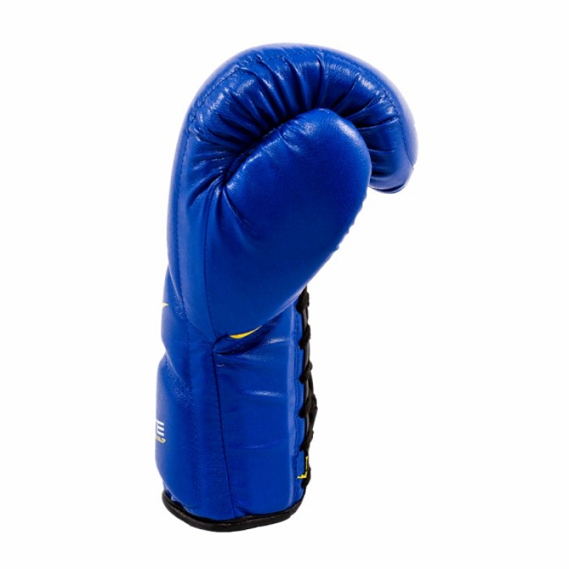 Blue Everlast Elite Laced Training Unisex Boxing Gloves | 54276GNWU