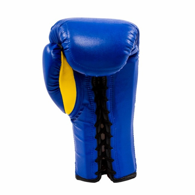 Blue Everlast Elite Laced Training Unisex Boxing Gloves | 54276GNWU