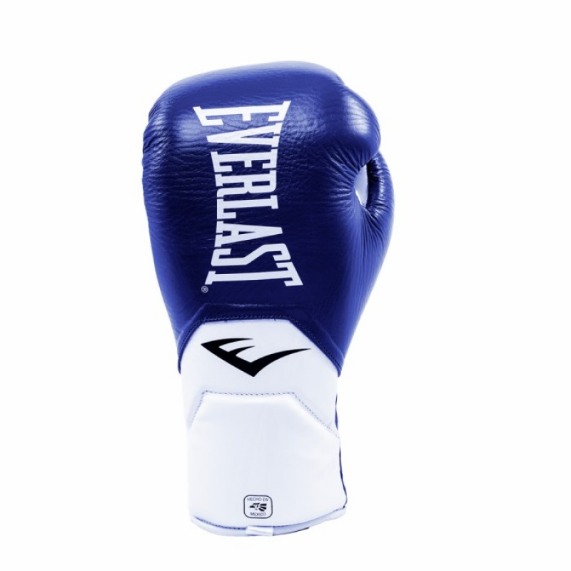 Blue Everlast Elite Pro Fight Unisex Boxing Gloves | 92761BIPW