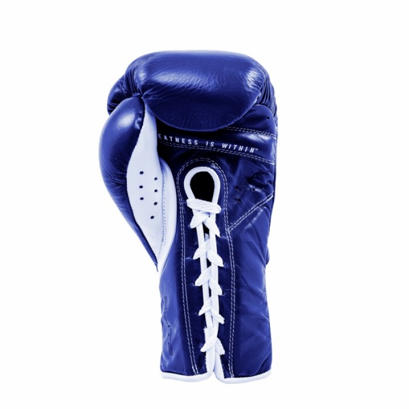 Blue Everlast Elite Pro Fight Unisex Boxing Gloves | 92761BIPW