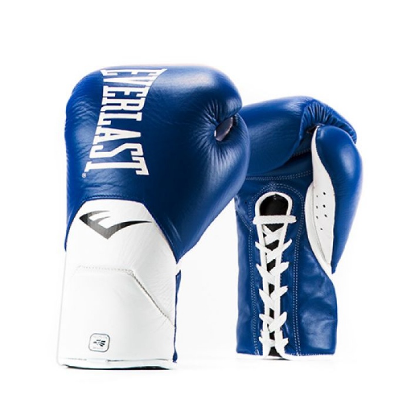 Blue Everlast Elite Pro Fight Unisex Boxing Gloves | 92761BIPW