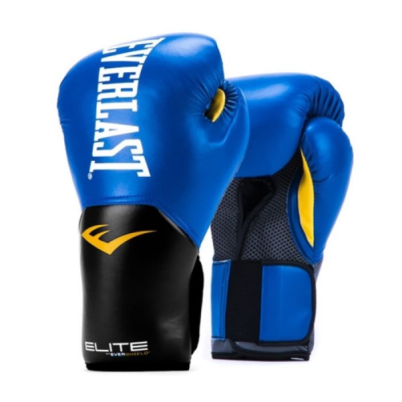 Blue Everlast Elite Unisex Training Gloves | 39426OIPY