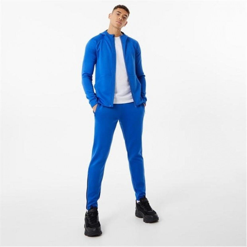 Blue Everlast Essential Track Men's Sweatpants & Joggers | 50839XNZI