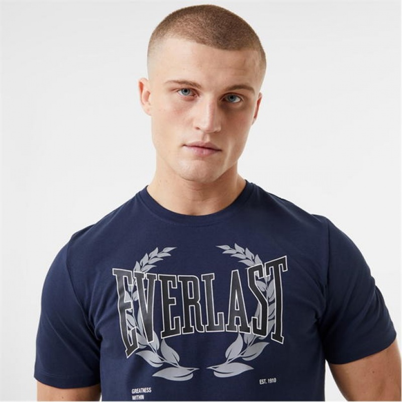 Blue Everlast Laurel Elite2 Men's T-Shirt | 53901YIJR