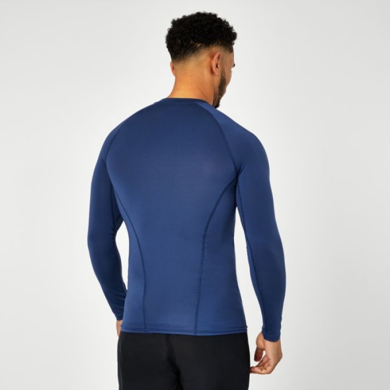 Blue Everlast Long Sleeve Men's Base Layer | 31562LXZS