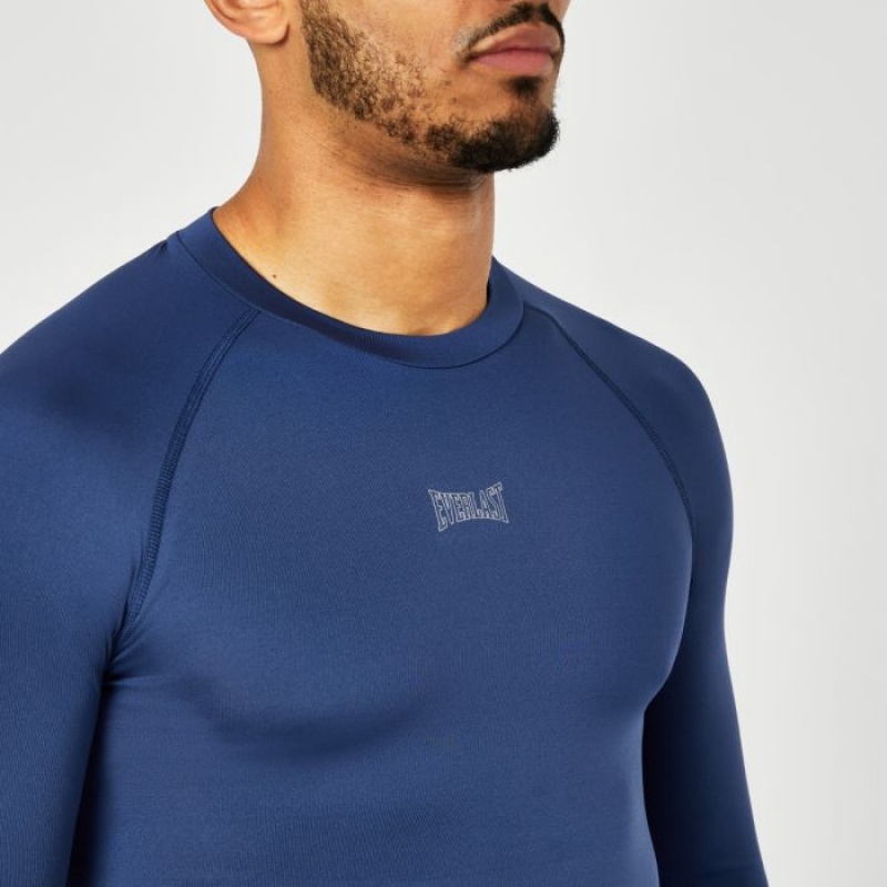 Blue Everlast Long Sleeve Men's Base Layer | 31562LXZS