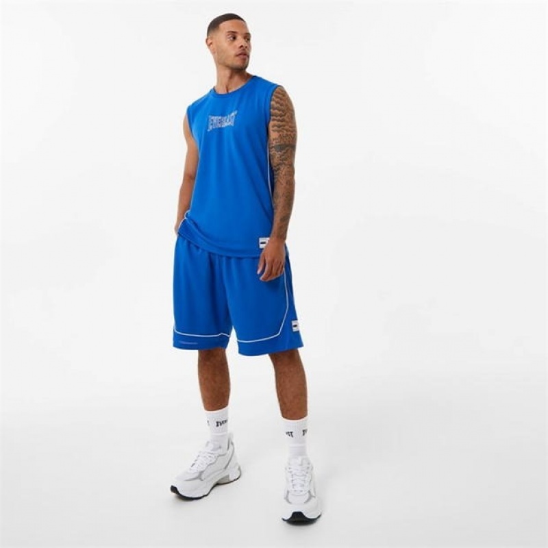 Blue Everlast Men's Baketball Jersey | 58943ZIQY