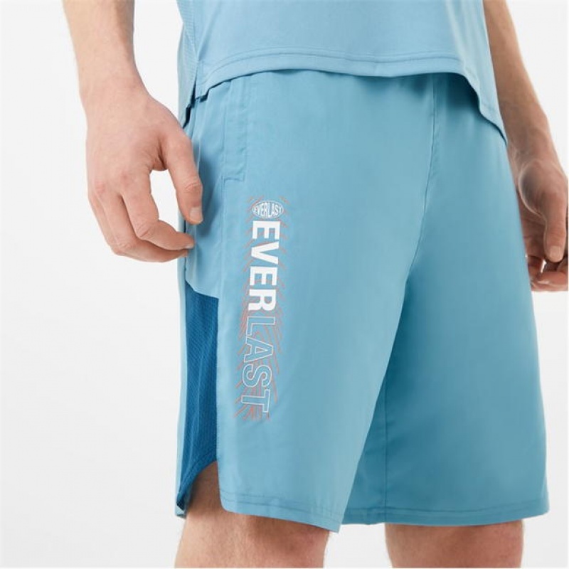 Blue Everlast Performance 9 inch Men's Shorts | 05791GOFU