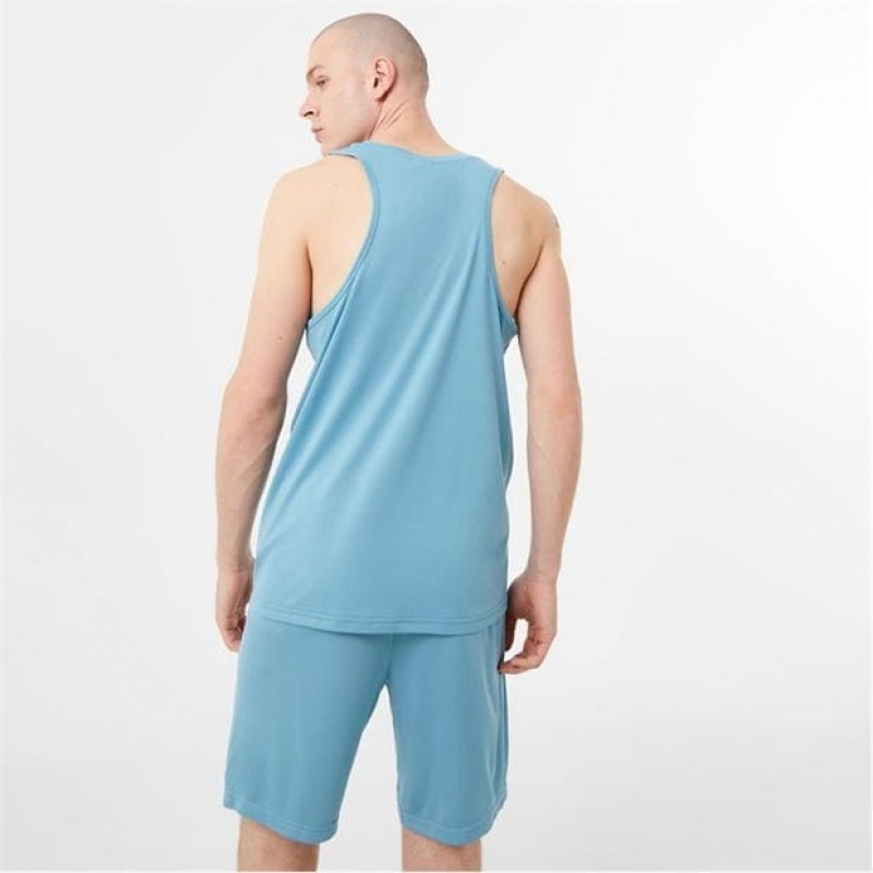 Blue Everlast Performance X Men's Tank Top | 32086TYKQ