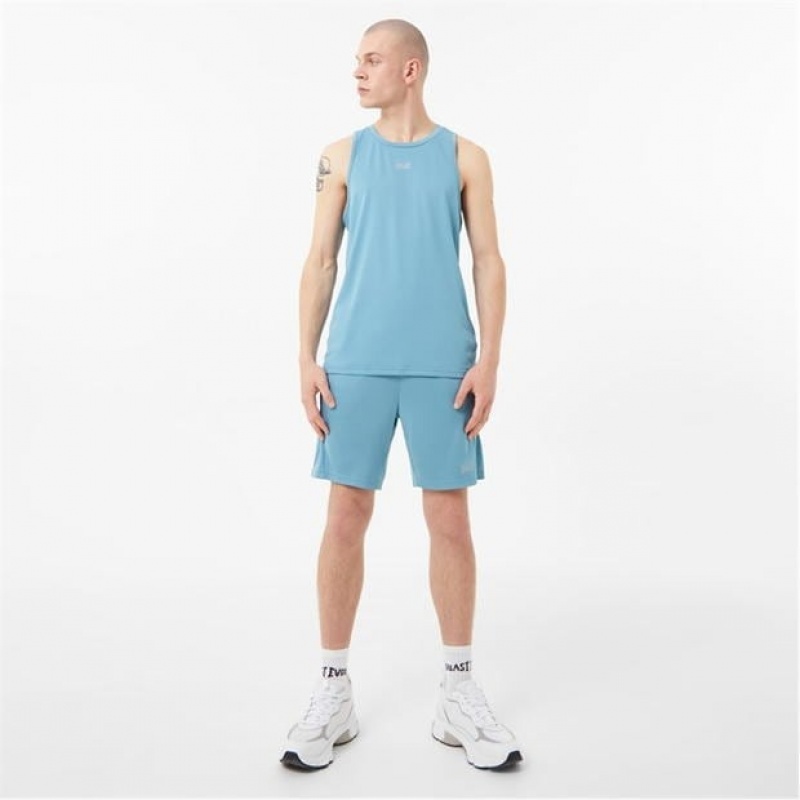 Blue Everlast Performance X Men's Tank Top | 32086TYKQ