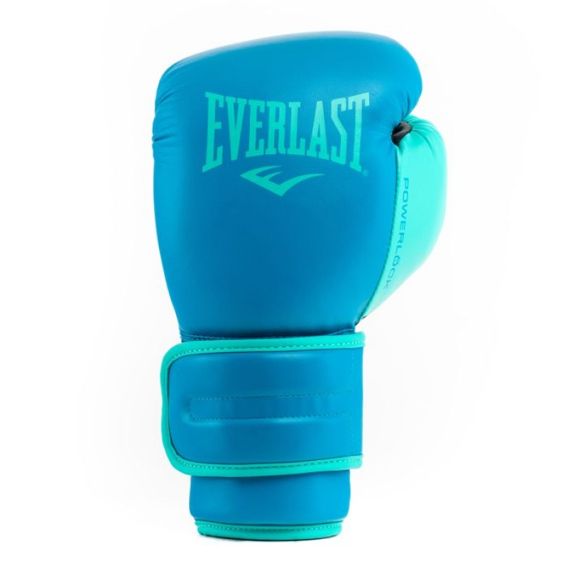 Blue Everlast Powerlock2 Training Unisex Boxing Gloves | 81205KNFW