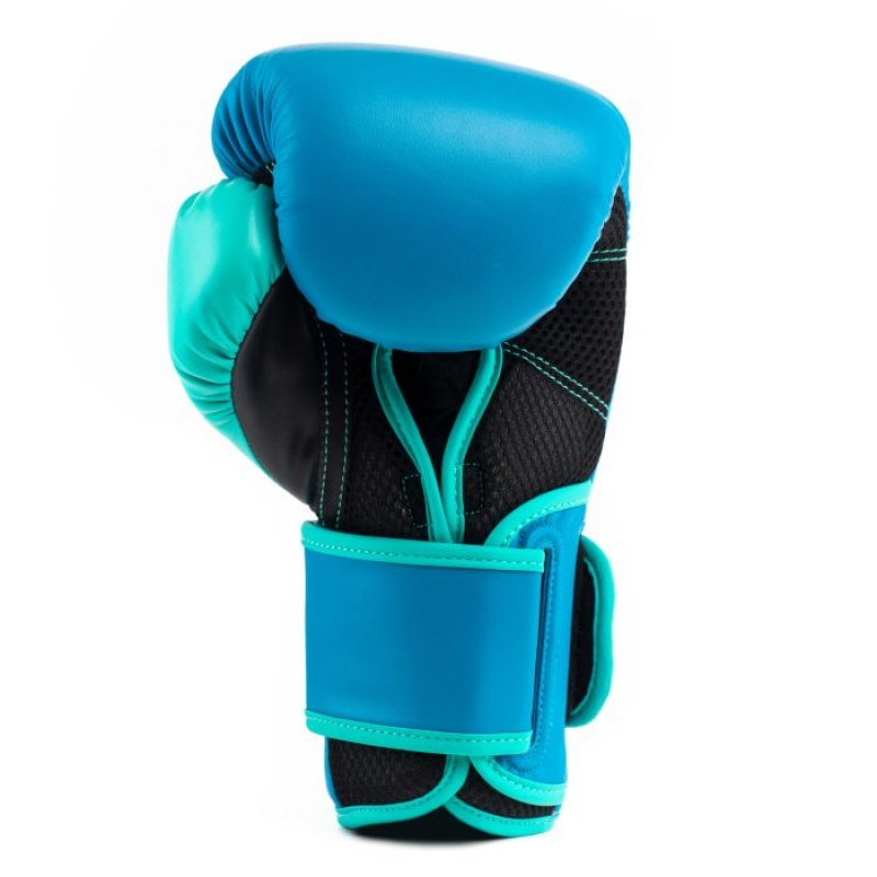 Blue Everlast Powerlock2 Training Unisex Boxing Gloves | 81205KNFW