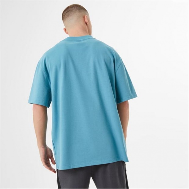 Blue Everlast Protex Laurel Men's T-Shirt | 73105PHKI