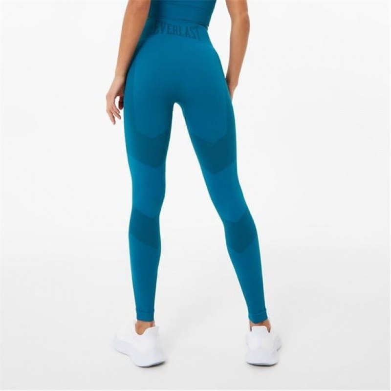 Blue Everlast Super High Waisted Racer Women's Legging | 96873PXYD