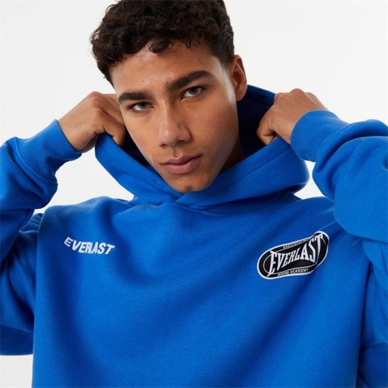 Blue Everlast Warp Graphic Overhead Men's Hoodie | 91432YQGL