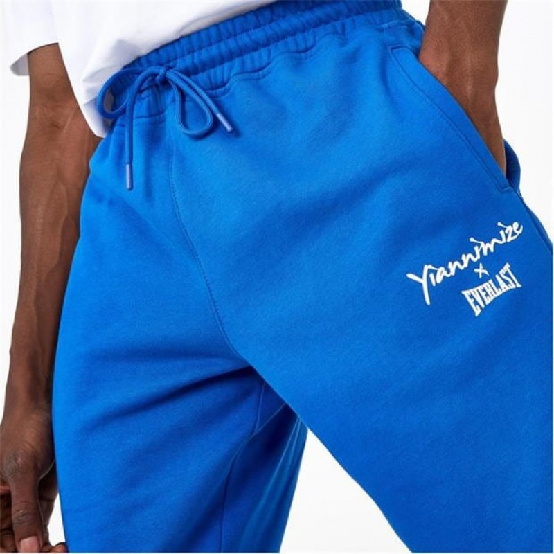 Blue Everlast X Yiannimize Taped Men's Sweatpants & Joggers | 74261PVZK