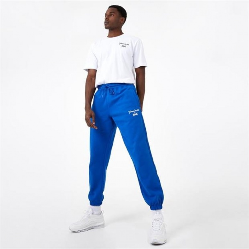 Blue Everlast X Yiannimize Taped Men's Sweatpants & Joggers | 74261PVZK