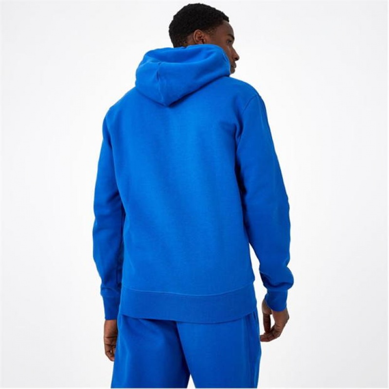 Blue Everlast Yiannimize Zip Through Taped Men's Hoodie | 28915OQRW