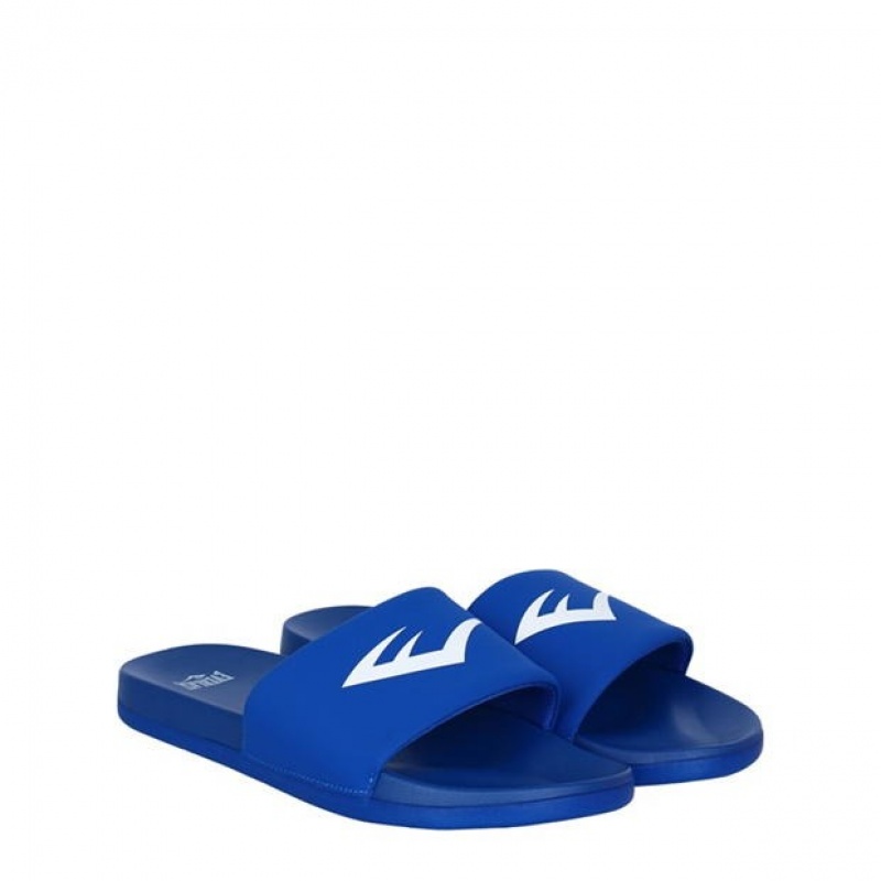 Blue White Everlast Godan Men's Sliders | 17456XQRS