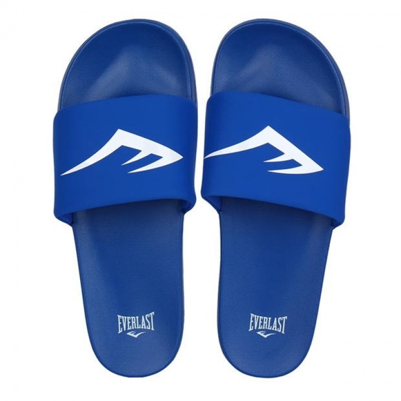 Blue White Everlast Godan Men's Sliders | 17456XQRS