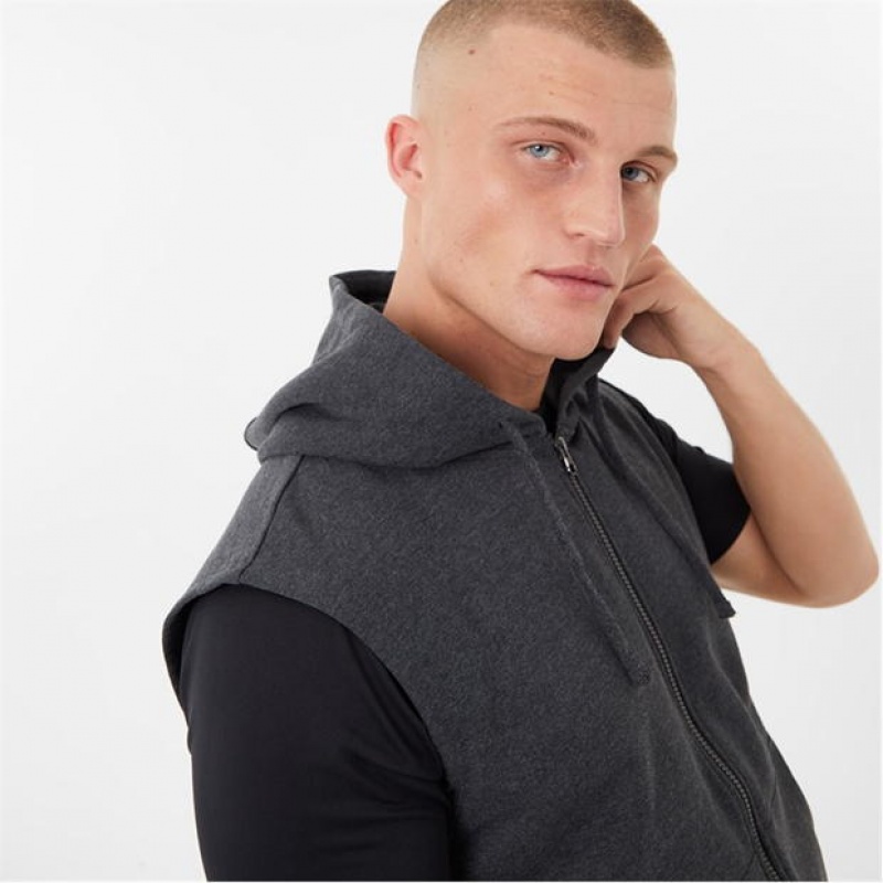 Charcoal Everlast Box SLessHd Sn Men's Hoodie | 28345PTUV