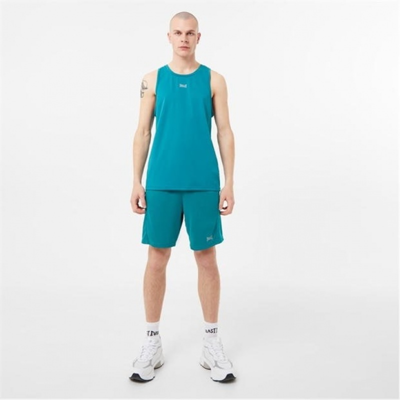 Dark Blue Everlast Performance X Men's Tank Top | 39780OHFJ