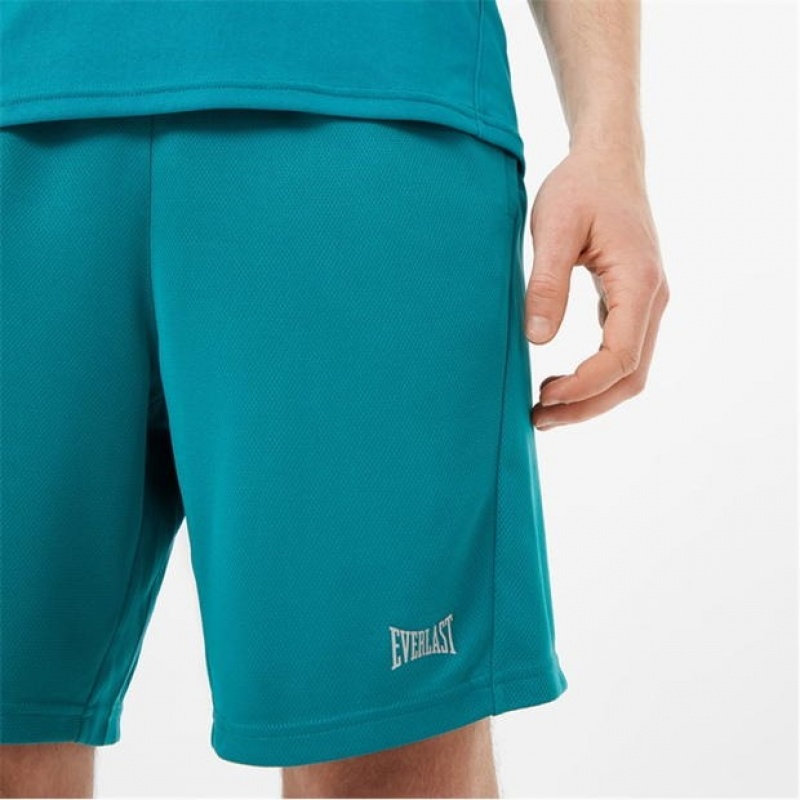 Dark Blue Everlast Poly 8 Men's Shorts | 45617OWQC