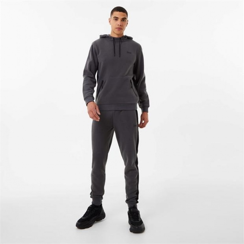 Dark Grey Everlast Premium Overhead Men's Hoodie | 82591NHIF