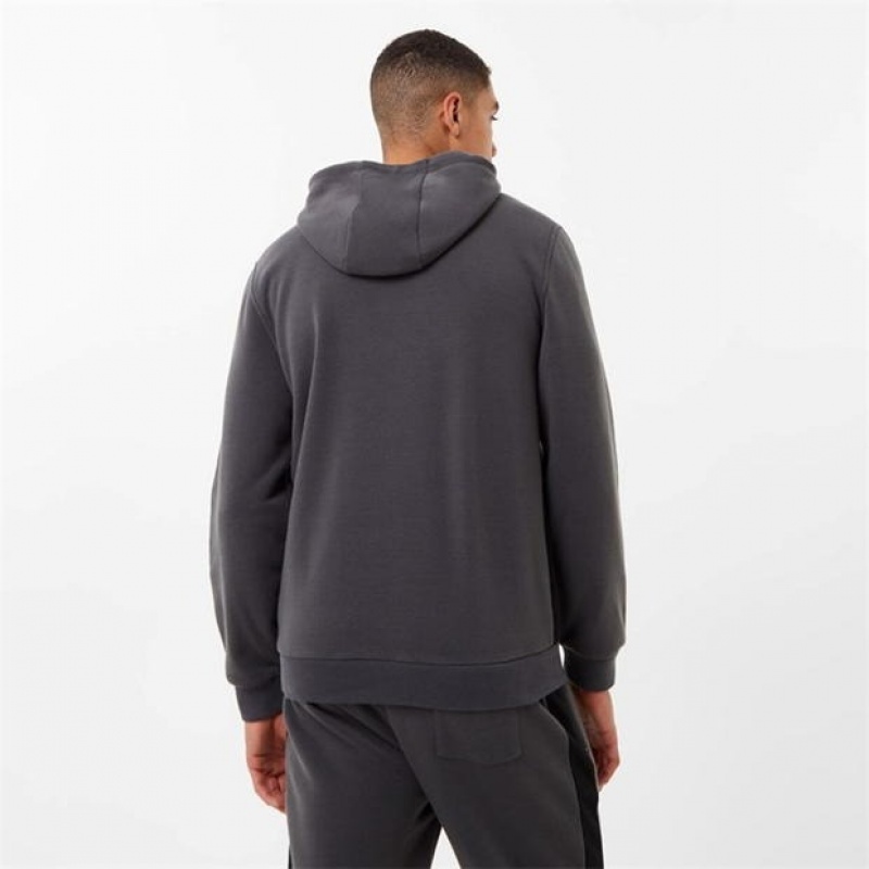 Dark Grey Everlast Premium Zip Through Men's Hoodie | 64390UVXC