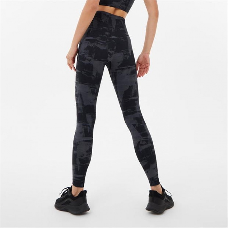 Geo Camo Print Everlast SLess Women's Legging | 40782XEYZ