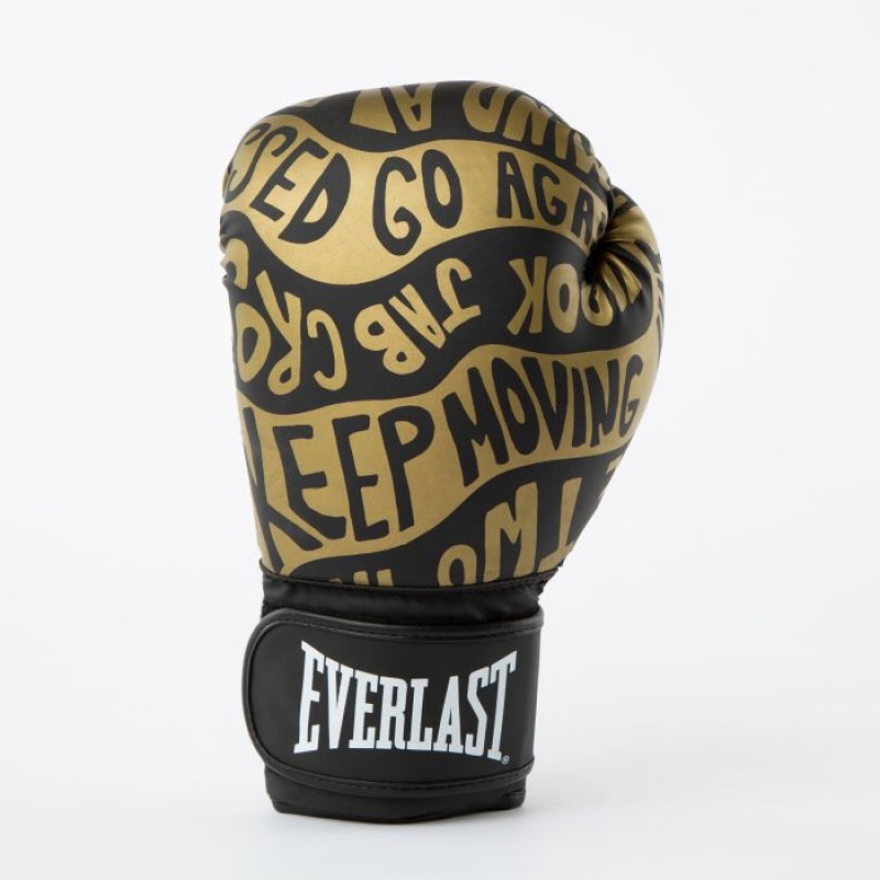 Gold Blue Everlast Spark Training Unisex Boxing Gloves | 36258EYBJ