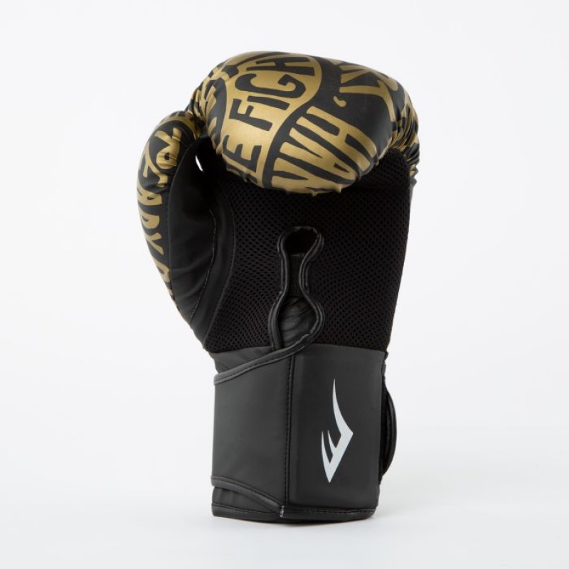 Gold Blue Everlast Spark Training Unisex Boxing Gloves | 36258EYBJ