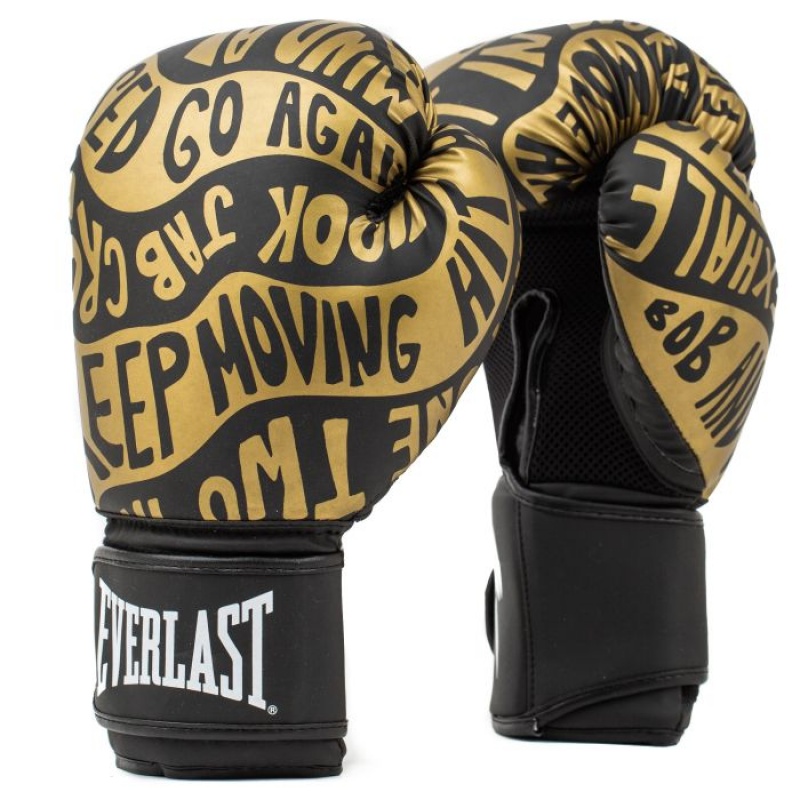 Gold Blue Everlast Spark Training Unisex Boxing Gloves | 36258EYBJ