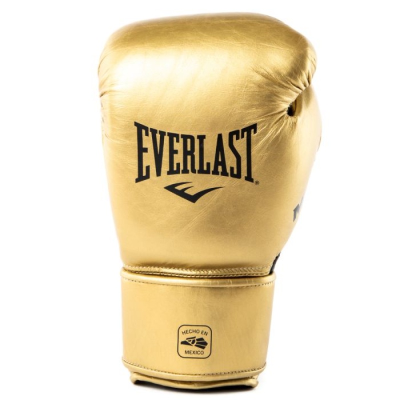 Gold Everlast Limited Edition MX2 Pro Hook and Loop Unisex Boxing Gloves | 63219CHGY