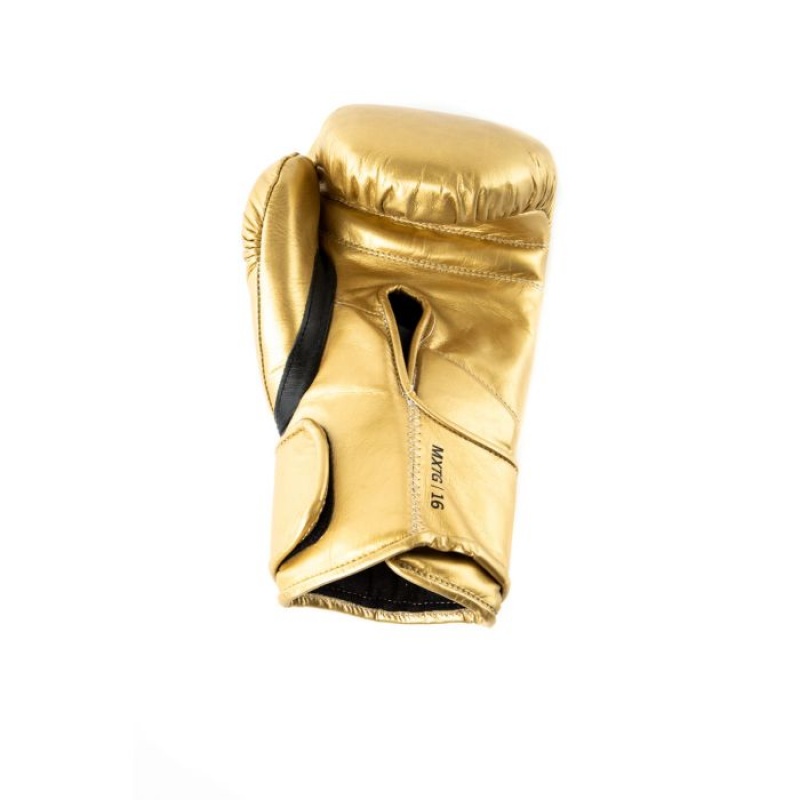 Gold Everlast Limited Edition MX2 Pro Hook and Loop Unisex Boxing Gloves | 63219CHGY