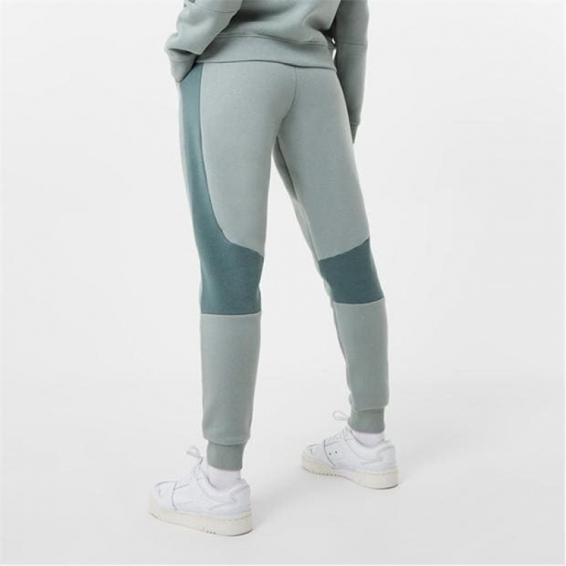 Green Everlast Block Zip Women's Sweatpants & Joggers | 58940TSHN