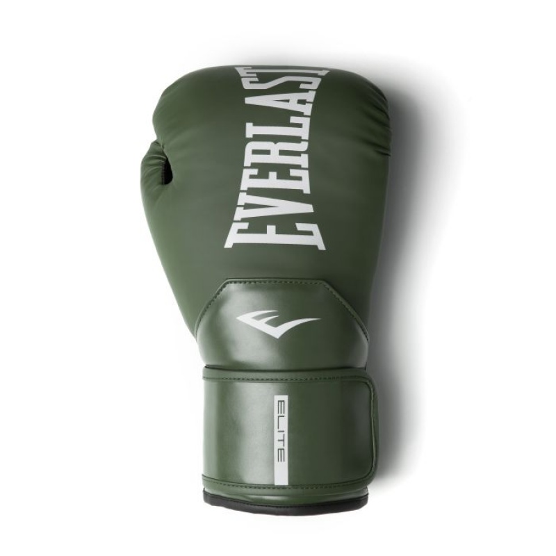 Green Everlast Elite 2 Unisex Boxing Gloves | 75921HQPS