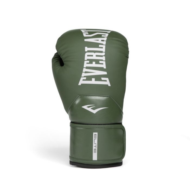 Green Everlast Elite 2 Unisex Boxing Gloves | 75921HQPS