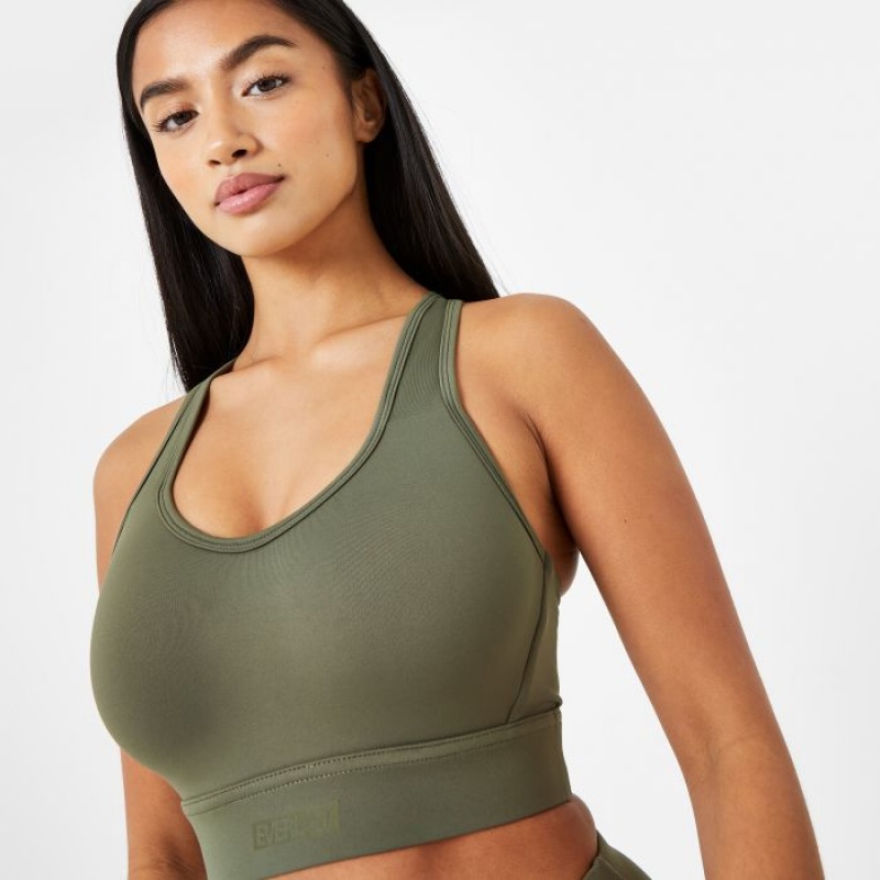 Green Everlast High Support Mesh Women's Sports Bra | 21567MPID