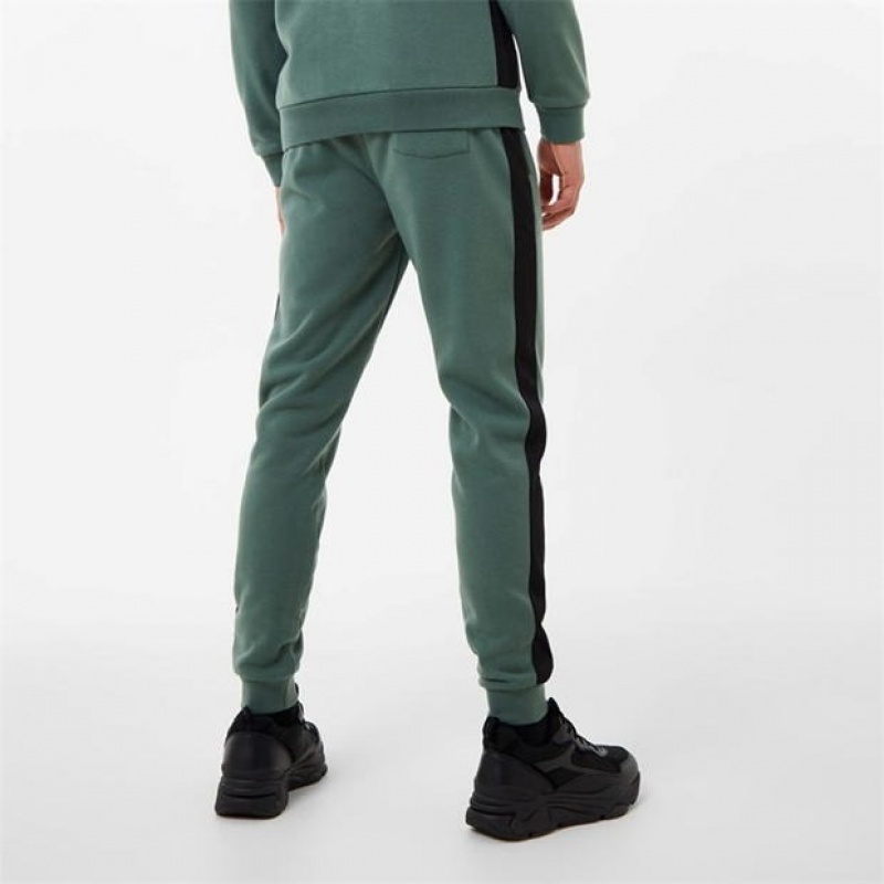 Green Everlast Premium Closed Hem Men's Sweatpants & Joggers | 87502SVLO