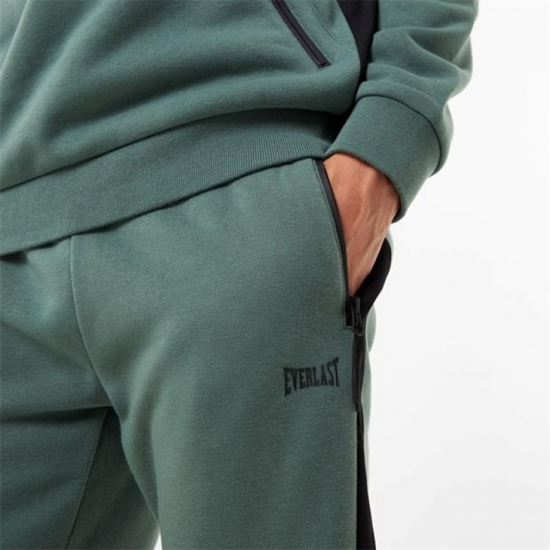 Green Everlast Premium Closed Hem Men's Sweatpants & Joggers | 87502SVLO