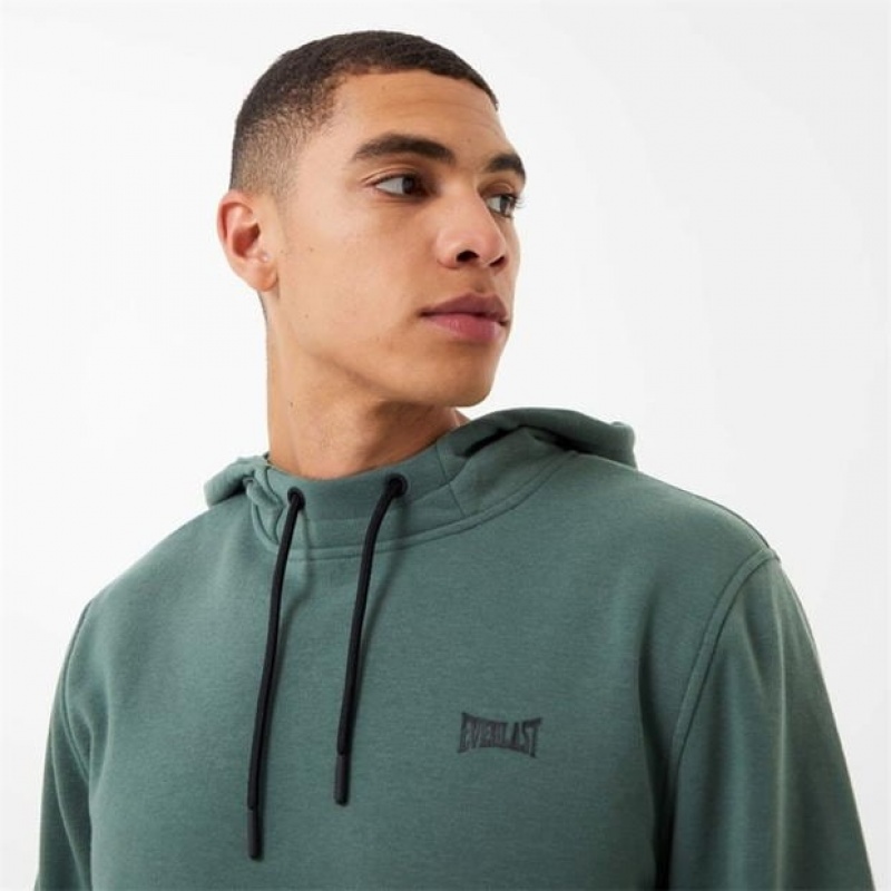 Green Everlast Premium Overhead Men's Hoodie | 24673IYBV